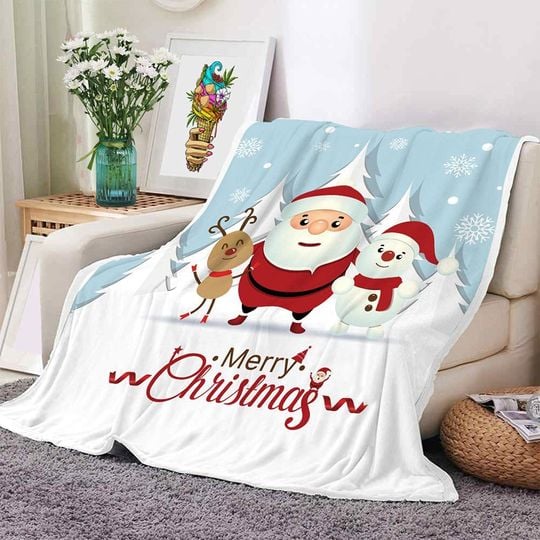 Manta de Natal com o Pai Natal