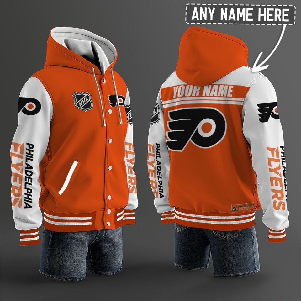 Philadelphia Flyers Baseball Hoodie Jacket sold by Adventure Avenue ...