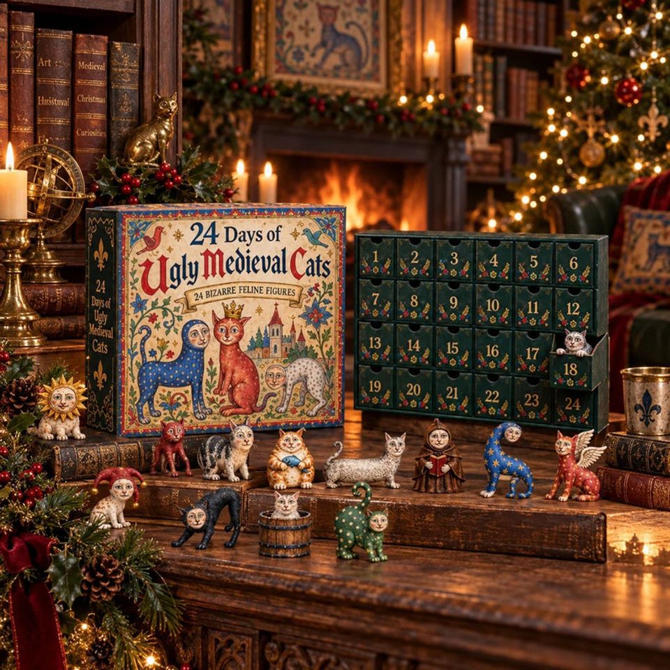 24 Days of Medieval Cat Chaos 2026 Acrylic Advent Calendar sold by ...