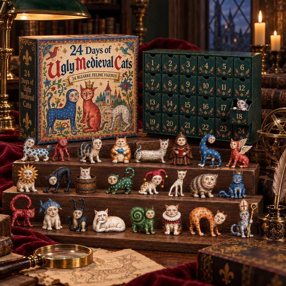 24 Days of Medieval Cat Chaos 2026 Acrylic Advent Calendar sold by ...