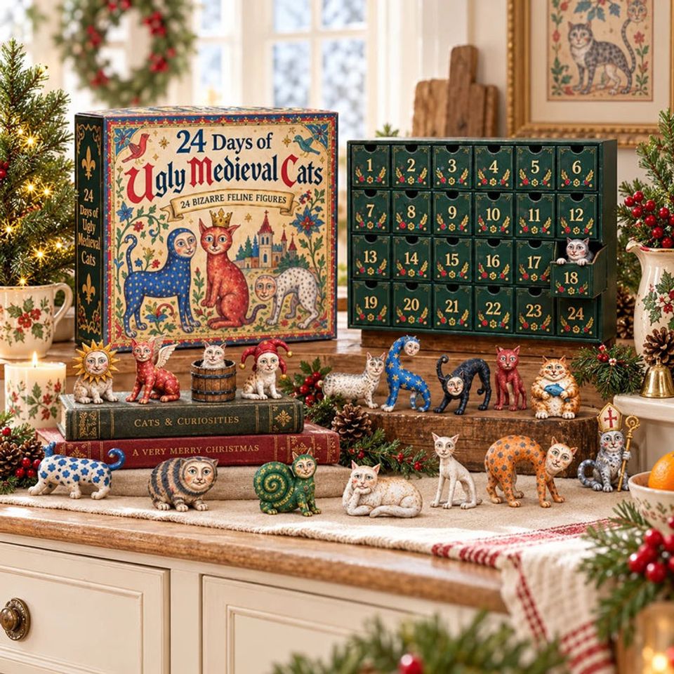 24 Days of Medieval Cat Chaos 2026 Acrylic Advent Calendar sold by ...