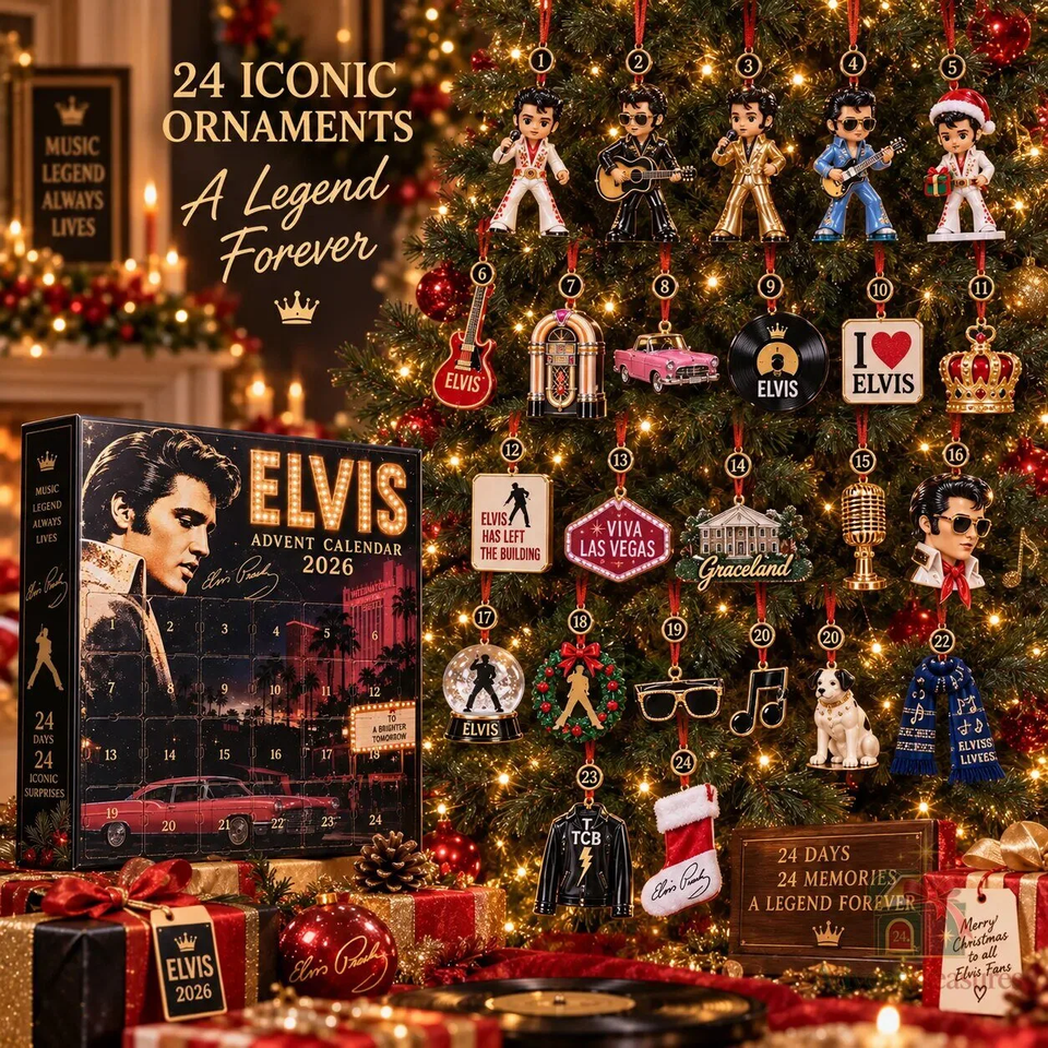 Elvis Presley Advent Calendar 2026 Hanging 18 x 26 x 4 cm sold by ...