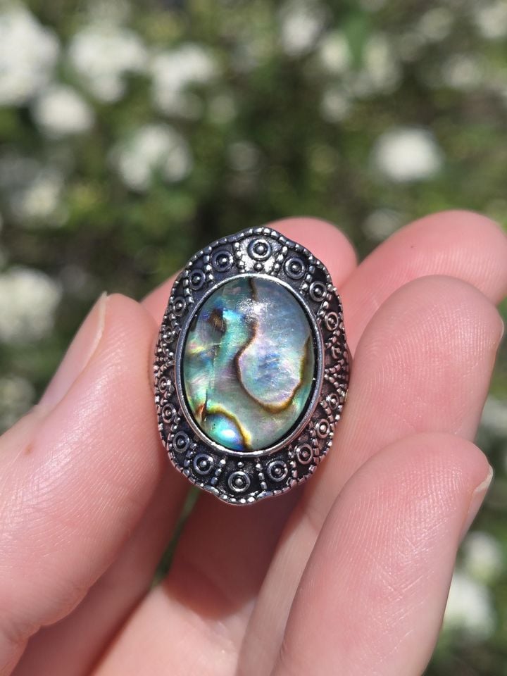 Abalone Shell Adjustable Ring sold by Wearer Brooke | SKU 2771116782 ...