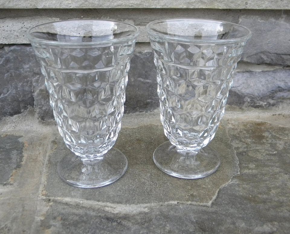 Vintage Fostoria Iced Tea Glasses / American Clear Pattern / Set of 2 ...