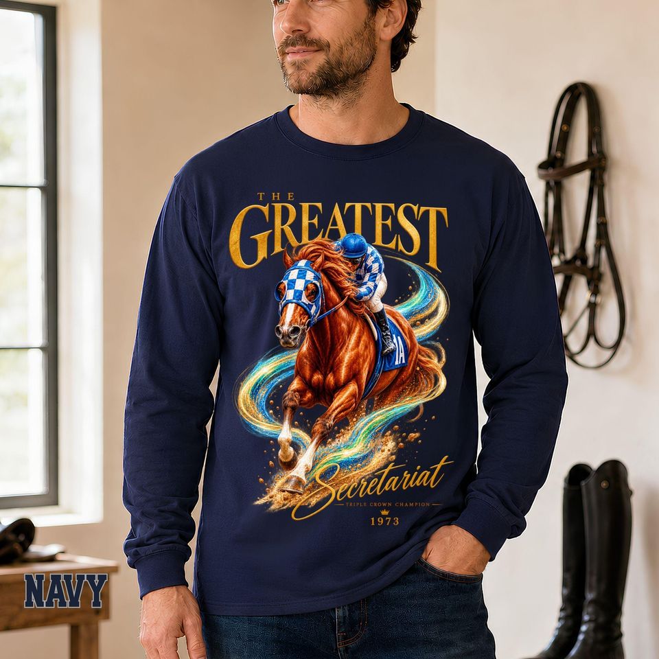 Comfort Colors 6014 Secretariat Long Sleeve Shirt, The Greatest Triple ...