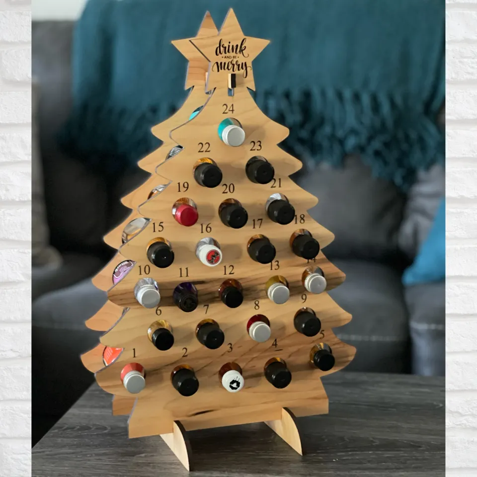 Mini liquor bottle Christmas Tree, Alcohol Advent calendar, adult ...