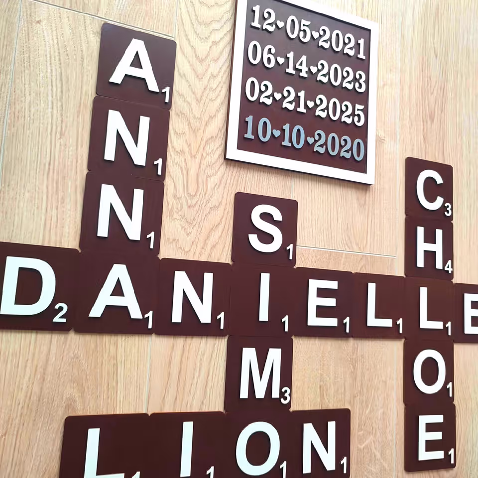 Personalized Family Name Scrabble Wall Art - Housewarming Gift sold by ...