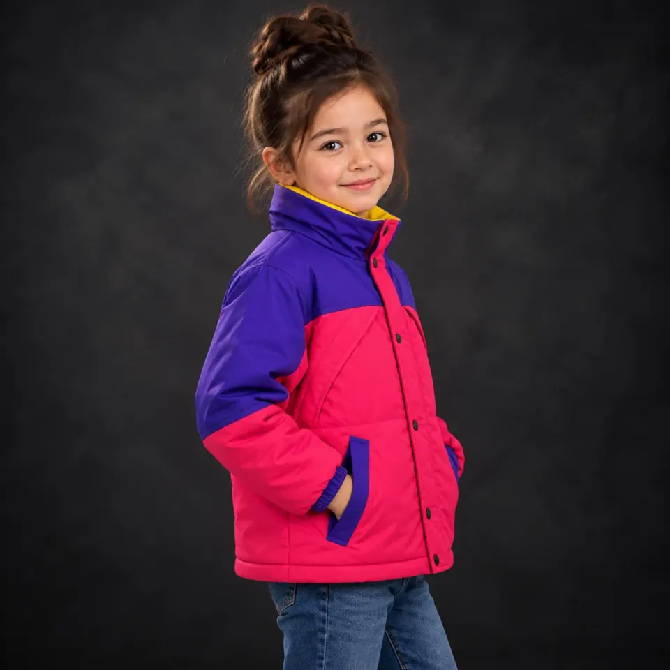 Kids 90s Retro Colorblock Windbreaker, Oliver Tree Inspired Rave Jacket ...