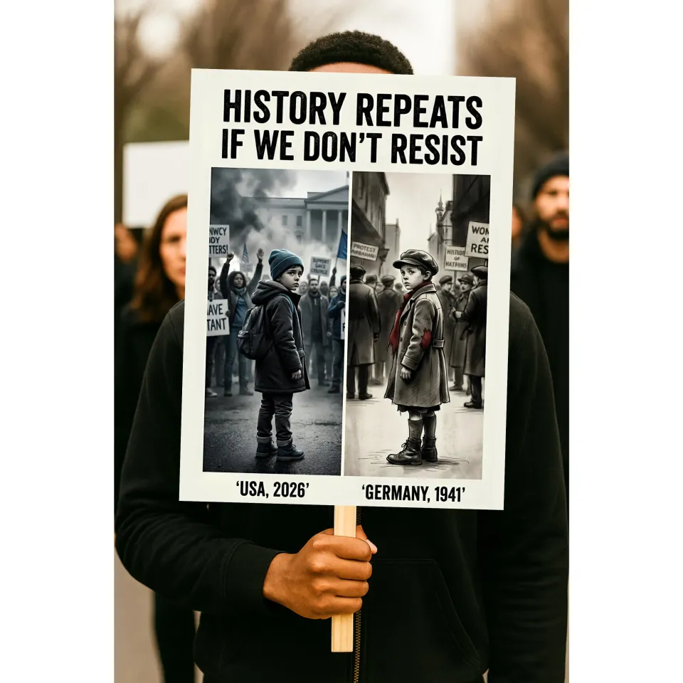 History Repeats If We Don't Resist Political Protest Poster, Activist ...